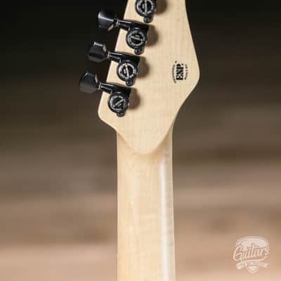 ESP E-II SN-II Left-Handed Burled Maple Top Guitar w/ Case – Nebula Black Burst image 6