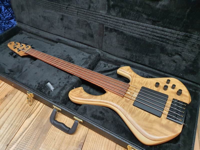 2018 Skjold Slayer 5 Exotic Stage Series 5String Bass Select Premium Myrtle Top image 1