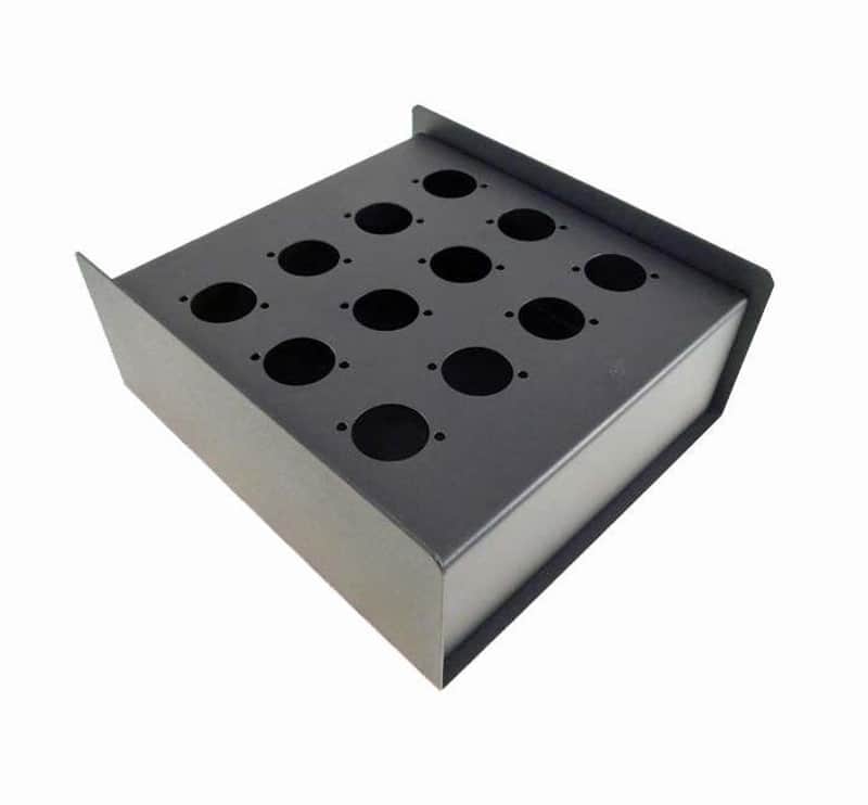 PROCRAFT PB10-12X-BK Steel Project Box 7-5/8" x 6-15/16" x 3" w/ 12 "D" punches image 1