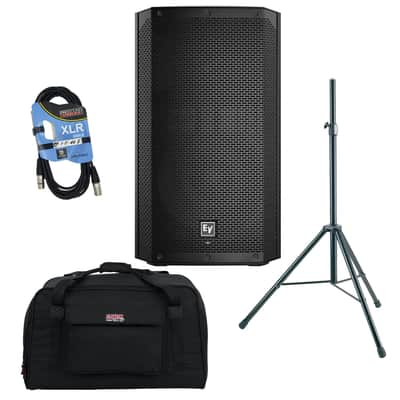 Electro-Voice ELX200-12P, Gator Tote12, Speaker Stand, XLR Cable Bundle image 1