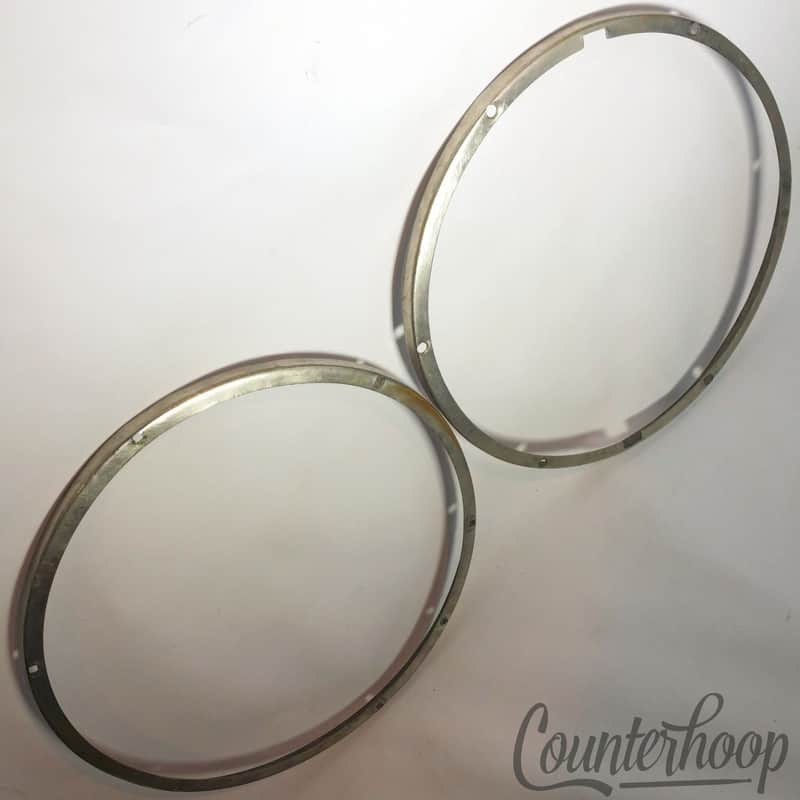 Leedy 13" 6Lug Tango Brass Snare Drum Rims/Hoops +Single-Tension T-Rods/Lugs NOB image 1