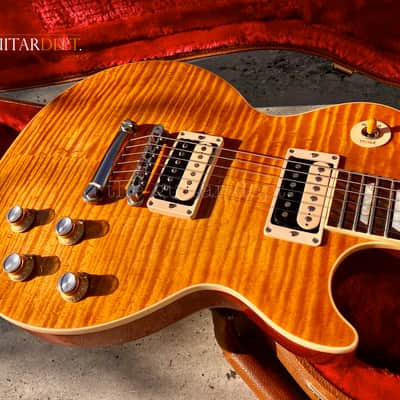 ♚SUBLIME♚2023 GIBSON Les Paul Standard*SLASH ♚ AAA+ MEGA DEEP FLAME  !♚ Appetite Amber ♚ AMAZING image 24
