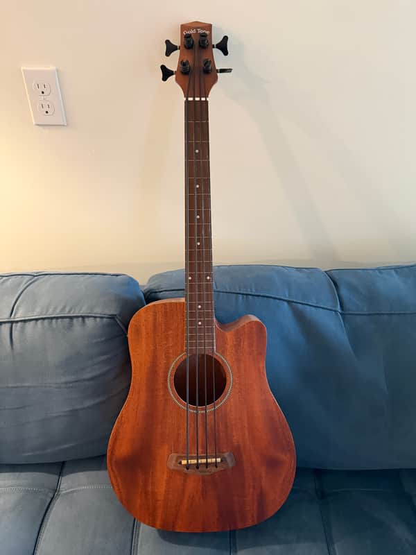 Gold Tone M-Bass/FL Micro 23" Scale Fretless Acoustic/Electric Bass 2010s - Natural image 1