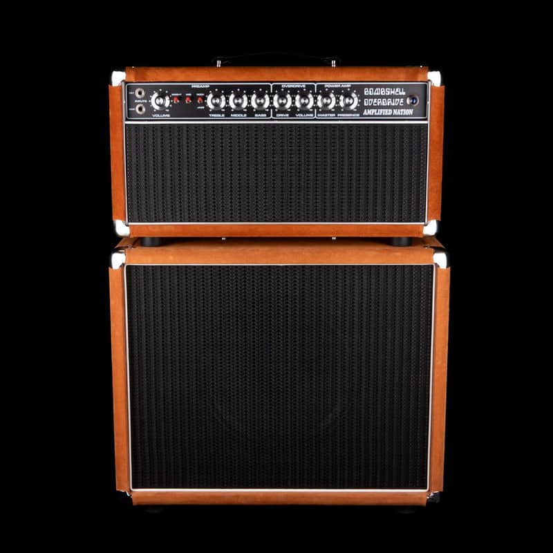 Pre-Owned  '22 Amplified Nation Bombshell 50-Watt Guitar Amp Head And 112 15-ohm 65-watt Matching Cab - Golden Brown Suede Owned by Ben Harper image 1