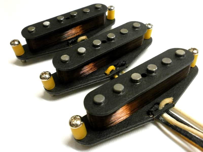 Q pickups HAND WOUND Stratocaster Strat SET Big Tone Dipper Mid Scooped Mayer image 1