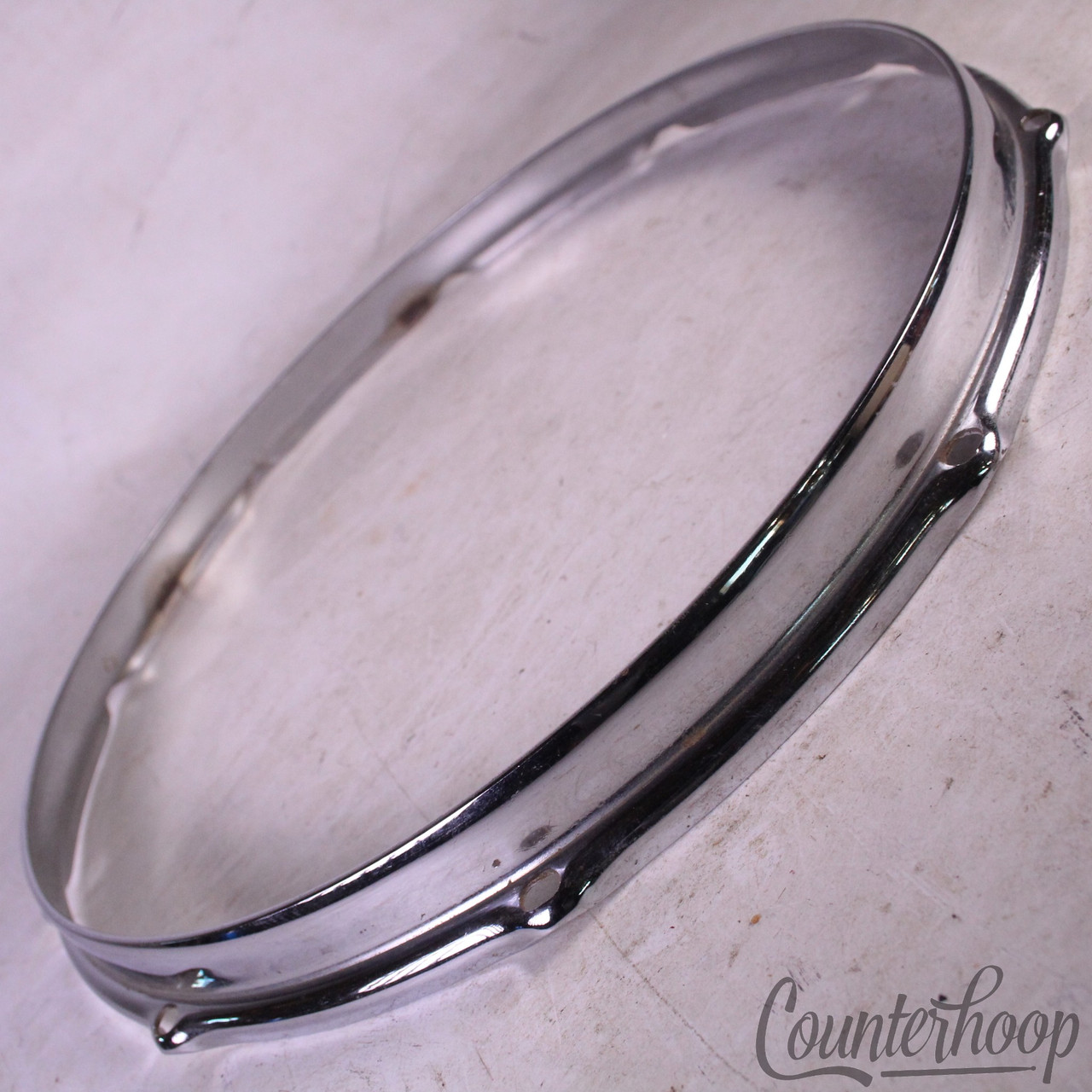 Slingerland 14"10-Lug Snare Drum Batter Resonant Rim/Hoop Stick-Saver Vintage70s — main photograph