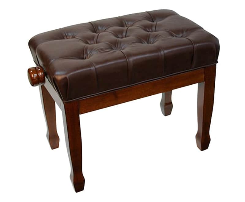 Piano Bench-adjust Padded Edge Walnut image 1