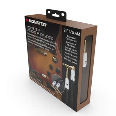 Monster SP2000-I-21AWW Studio Pro 2000 Instrument Cable. 21' Right Angle to Straight image 2