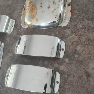 lot of Vintage Fender Jazz bass bridge & pickup covers image 3