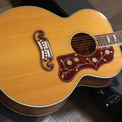 2000 Gibson Custom Shop J-200 Koa Jumbo Acoustic Guitar Natural + OHSC image 2