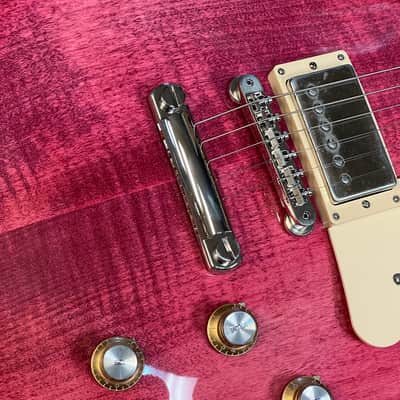 2024 Gibson USA Les Paul Standard 60s Electric Guitar Figured Top Transparent Fuchsia image 5