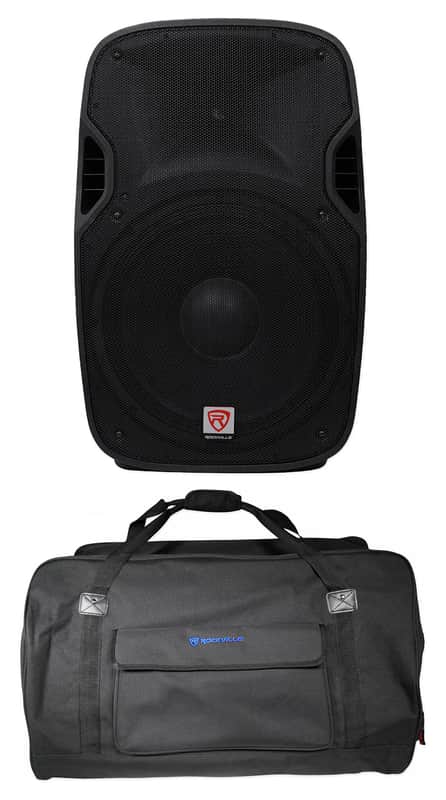 Rockville SPGN158 15" 1600 Watt DJ PA Speakers 8-Ohm+Weatherproof Speaker Bag image 1
