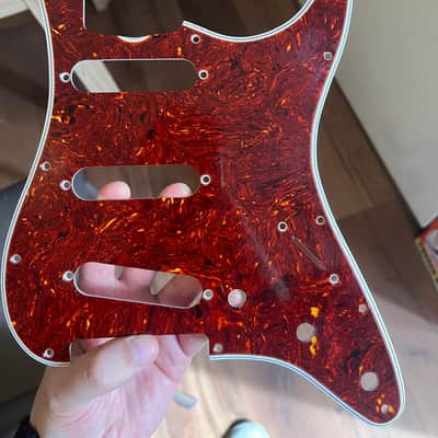 Celluloid Red Tortoise Vintage style Stratocaster Pickguard image 3