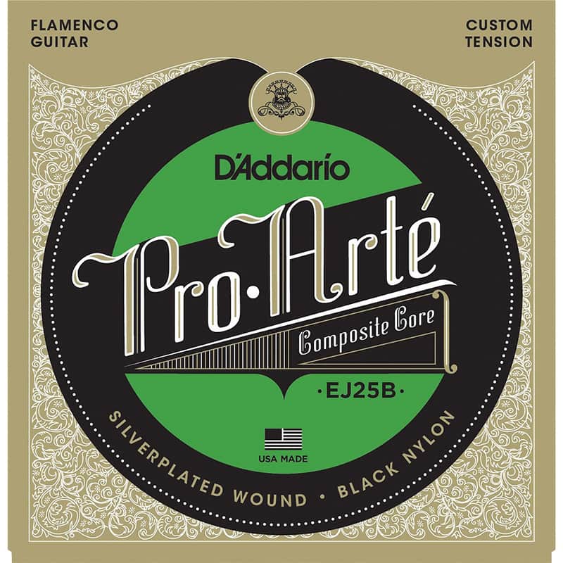 D'Addario EJ25B Pro-Arte Black Nylon Composite Flamenco Guitar Strings image 1