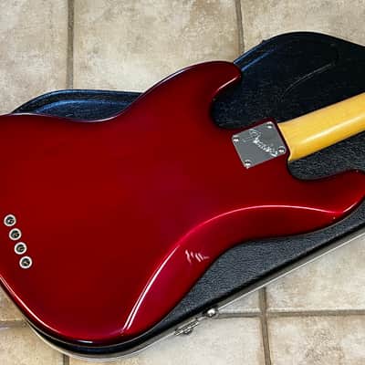 1995 Fender American Standard Jazz Bass Crimson Burst image 5