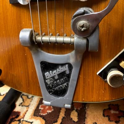 Vintage 1960 Hofner Club 40 w/ Bigsby Selmer Natural Blonde Electric Guitar image 5