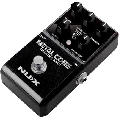 NuX Metal Core Deluxe MKII Hi-Gain Distortion Guitar Effect Pedal for Acoustic Guitars and Bass Guitars, Black image 4