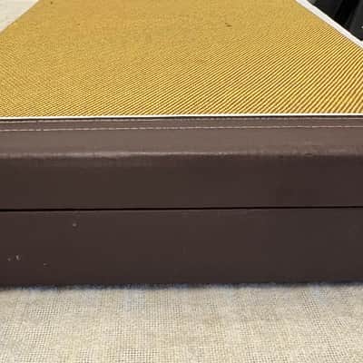 1999 Danelectro Tweed Hardshell Case + Key Yellow Plush Interior Out of Production Fits U1 / U2 / U3 / DC Models & More image 11