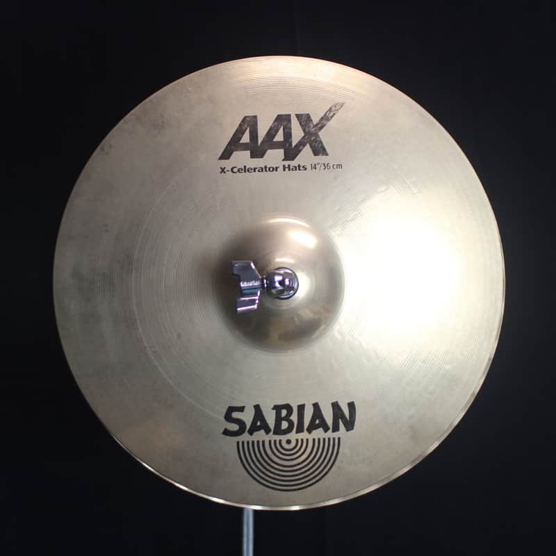 Used Sabian 14" AAX X-Celerator Hats Brilliant - 1032g/1506g (video demo) image 1