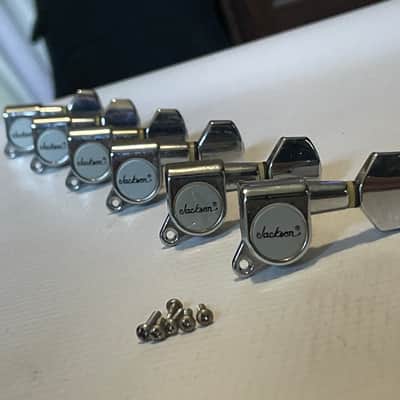2000's Jackson Dinky Guitar Chrome Jin Ho Korea Tuners Tuning Pegs 6 In Line image 2