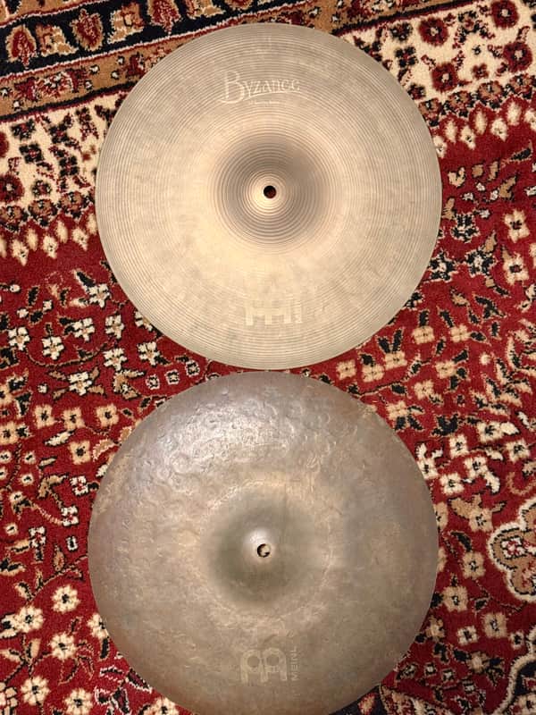 Meinl 14" Byzance Vintage Sand Hi-Hat (Pair) 2010 - Present - Sandblasted image 1