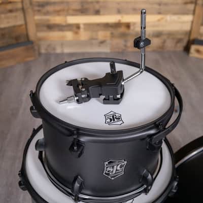SJC Drums PFK322FBGGW Pathfinder 3pc Kit (8x12,14x16,18x22) - Galaxy Grey, Black HW image 7