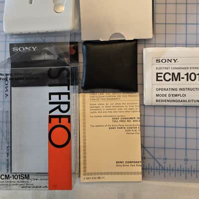 SONY ECM-101SM - in original packaging - with manual - self-powered stereo condenser microphone - made in 1992 image 2