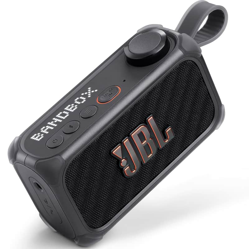 JBL Band Box Solo Rechargeable Bluetooth Enabled 18W Mini Practice Guitar Combo Amplifier and Recorder with Stem AI - Black image 1