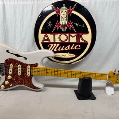 Fender USA Parts Stratocaster Guitar - Deep C shape American Professional II neck on American Professional Thinline Body - White Blonde / Fender neck image 1