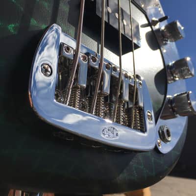 2020 G&L CUSTOM SHOP USA Matador Dragon Skin 4-String Electric Bass Guitar w/ Black Tolex Case image 6