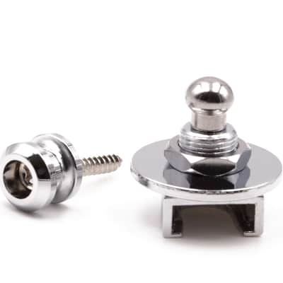 Tone Ninja Classic Schaller-style Straplock, pair (2), Chrome image 2