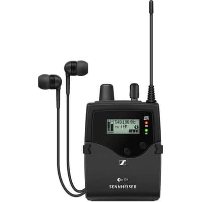 Sennheiser EK IEM G4 Stereo Bodypack Receiver with IE 4 Earphones (A: 516 to 558 MHz) image 1