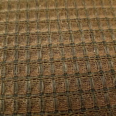 Hammond Original 12" round rigid speaker grille and cloth from M3 organ 1956 - brown black reddish image 3