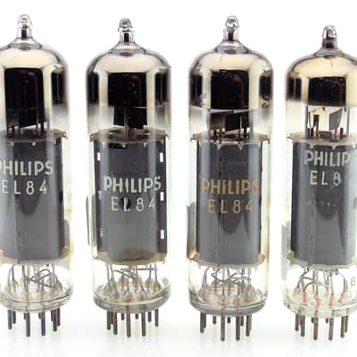 MATCHED QUAD VINTAGE MULLARD U.K. EL84 6BQ5 NOS VACUUM TUBES VALVES image 2
