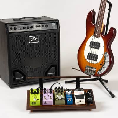 Packard Pedal Boards 18" Custom Wooden Pedal Board - Saddle Brown Tri-Color Burst image 9