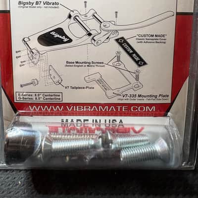 Vibramate V7-335-G-C V7 Archtop Adapter Kit for Bigsby B7 2010s - Stainless Steel image 2