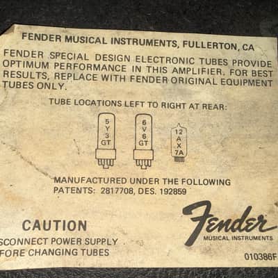 Fender Champ Silverface 6 watt Tube Combo Amp 1981 - Re-Capped, Tubed, + Jensen Mod Speaker + orig speaker + Cover image 18