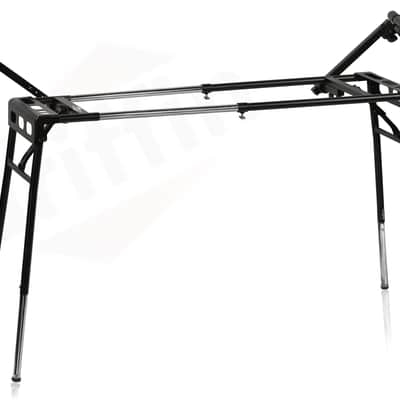 Griffin DJ Coffin Workstation Stand - 2 Tier Double Table Top Keyboard and Laptop Holder - Duel Level Multi-Purpose Portable Studio Mixer Mount for Turntables, Speakers, Pro-Audio Gear PA Equipment image 6