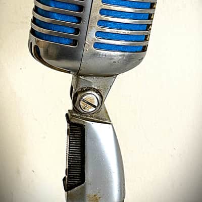 Vintage 1960's Shure 55S Dynamic Microphone, orig guts working, stand-cable inc image 6
