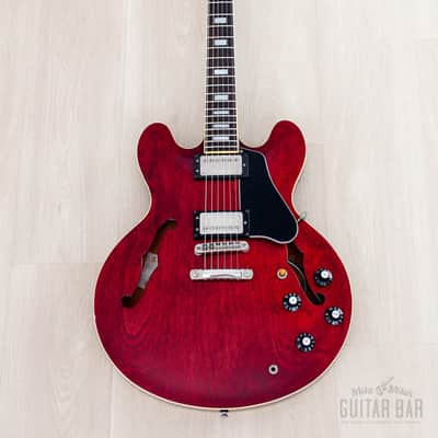 1979 Greco SA-550 Vintage ES Guitar Cherry, Near-Mint w/ Maxon U-1000 & Case, Japan Fujigen image 2