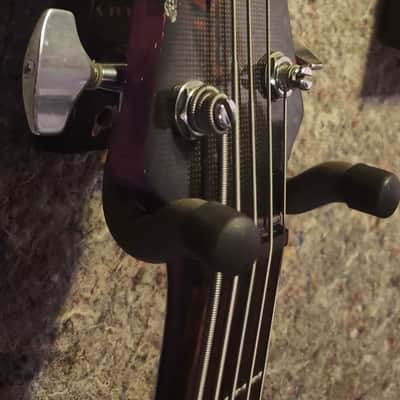 DR HEARTFIELD 5 string Bass with Babicz bridge 5 string 1988 - Red image 2