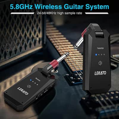 LEKATO 5.8G Wireless Guitar Bass System Transmitter Receiver 4 Channels image 4