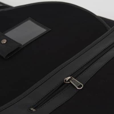 Harvest Fine Leather Black Buffalo & Canvas Electric Bass Guitar Gig Bag image 8