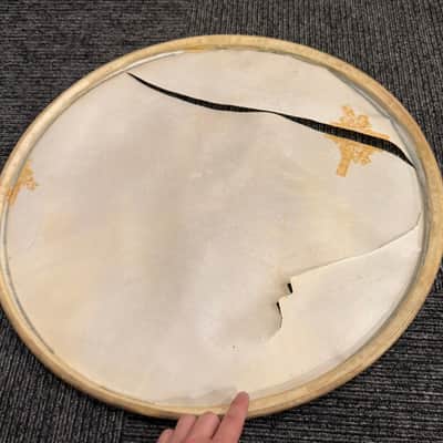 Grouping of Vintage Slingerland Calfskin Heads Pairs of 16", 22", 28" (Rm3) image 11