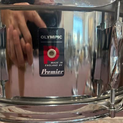 Premier Olympic Snare Drum 5x14 - Steel - Made in England image 2