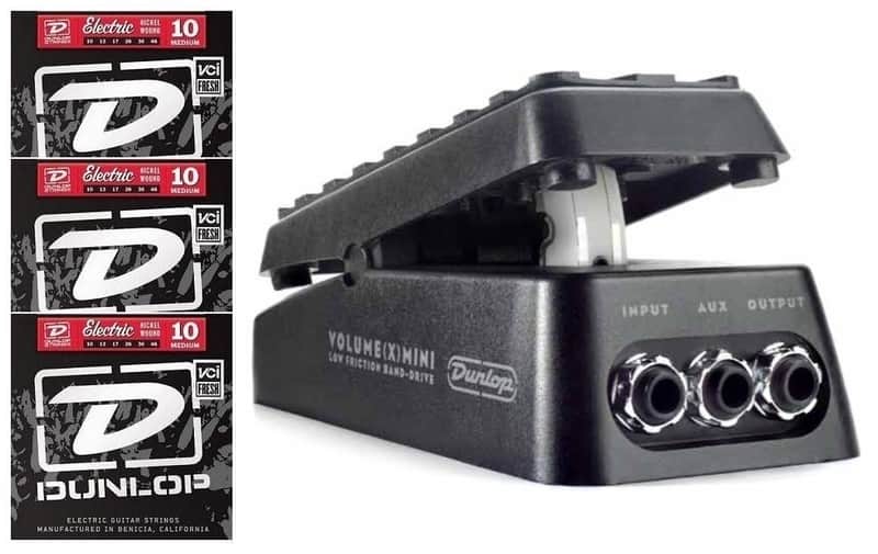 Dunlop DVP4 Volume X Mini Pedal - With 3 FREE String Sets image 1