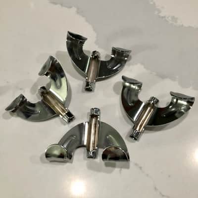 [Set of 4] Unknown Vintage Bass Drum Tension Rods and Claws, MIJ? image 9