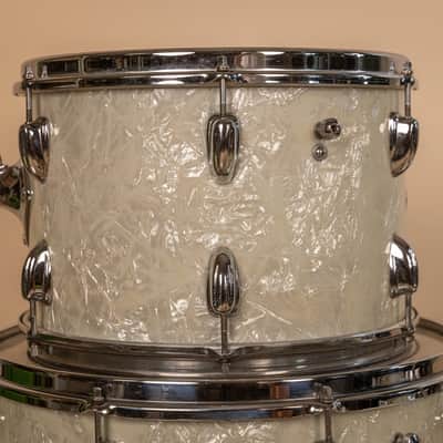1960s Slingerland Modern Solo White Marine Pearl Drum Set image 15