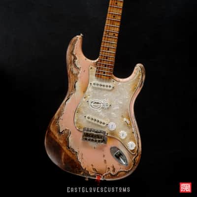 Fender Stratocaster 60th Anniversary Shell Pink Heavy Aged Relic by East Gloves Customs image 16