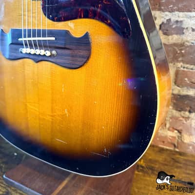 Framus Texan 5/196 Acoustic Guitar w/ Piezo & HSC (1960s - Sunburst) image 9